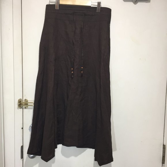 EFFETI MODA MAXI LINEN SKIRT SIZE 8 - Picture 4 of 5